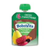 Dessert in der Tube getrocknete Pflaume mit Birne und Rote Bete nach 6 Monaten BoboVIta 80g